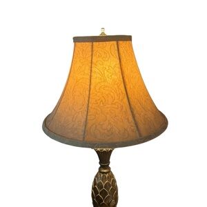Cream Damask Lampshade Neutral Cottage Chic Soft Glow Fabric Shade 10”